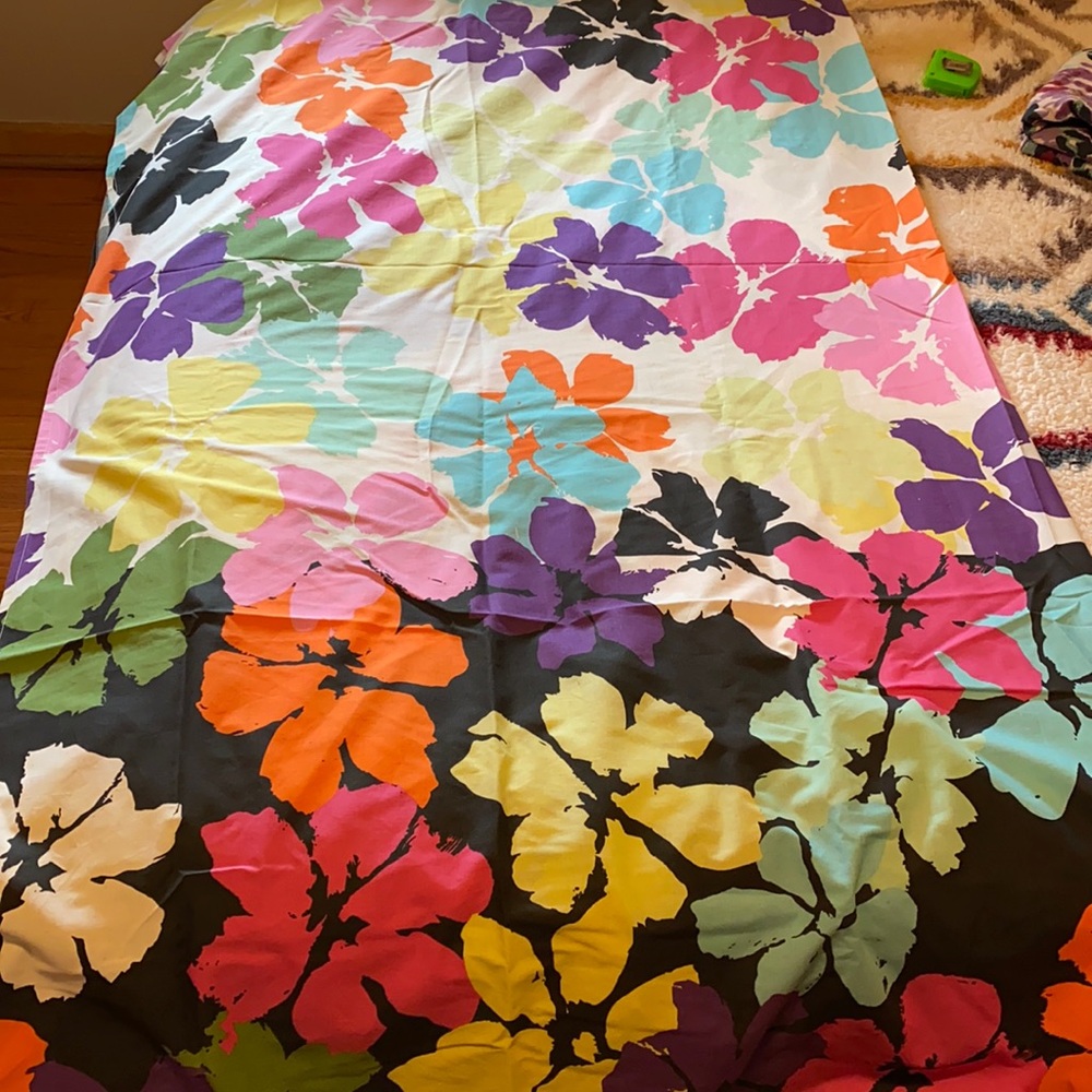 Steve Madden multi colored floral shower curtain